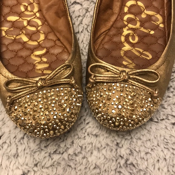 Sam Edelman Beatrix Leather Studded Spiked Flat - Picture 2 of 6
